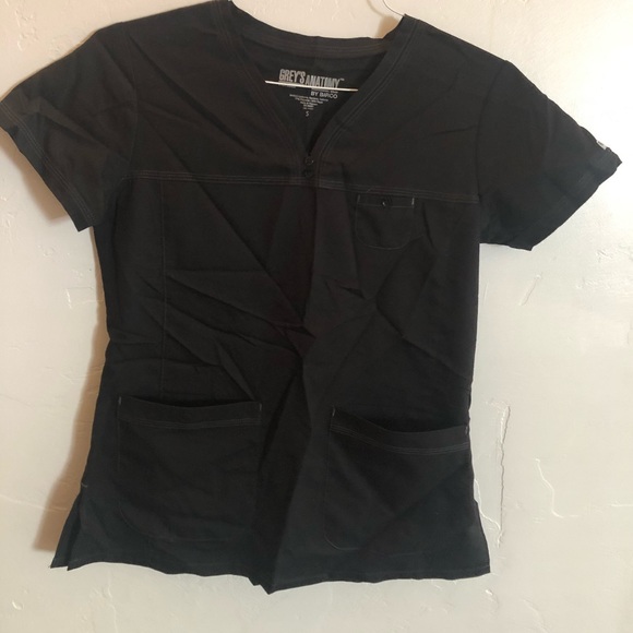 Grey’s anatomy Small Black Scrub Top - Picture 1 of 3